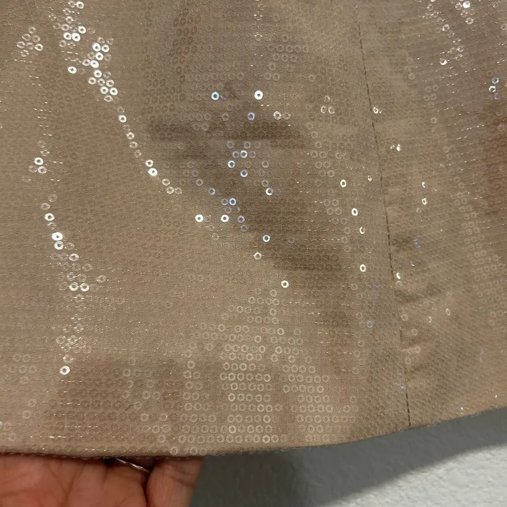 A New Day Shimmering Tan Skirt NWT